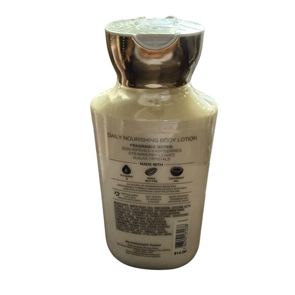 Bath & Body Works Sun-Ripened Raspberry 24 Hour Moisture Body Lotion 8 oz NEW - Picture 2 of 2